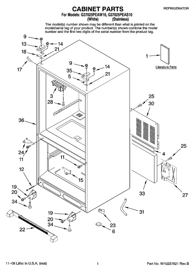 Diagram for G37025PEAW10
