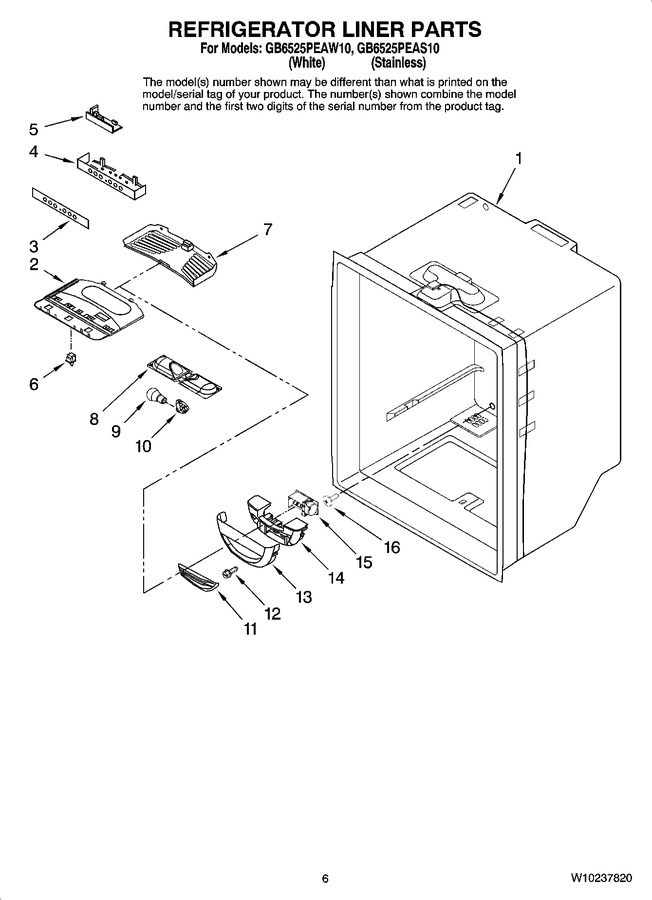 Diagram for GB6525PEAW10