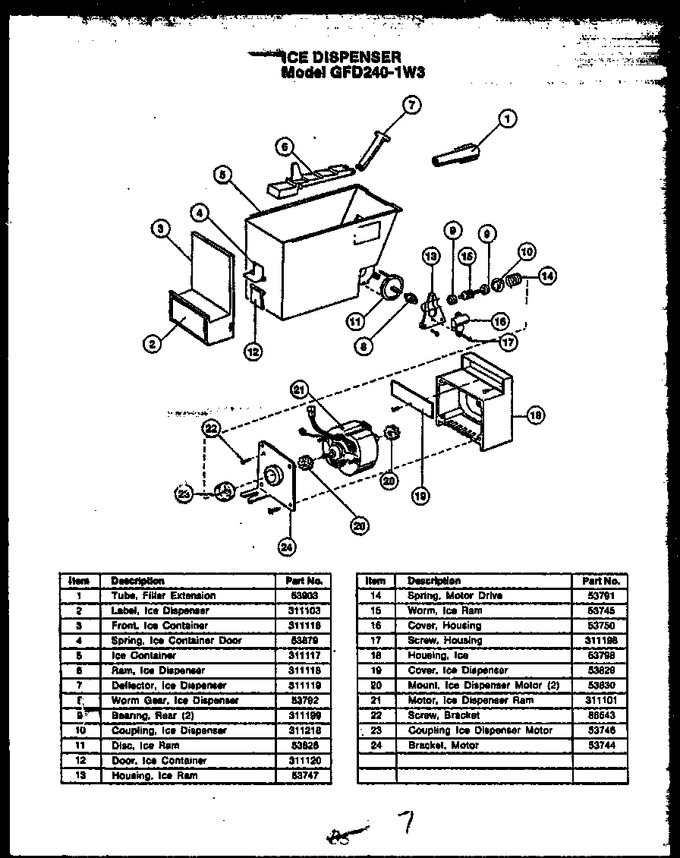 Diagram for GFD240-1L3 (BOM: GFD24001L 3)
