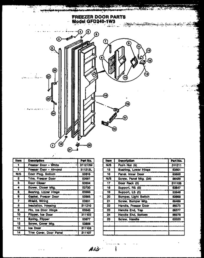 Diagram for GFD240-1L3 (BOM: GFD24001L 3)