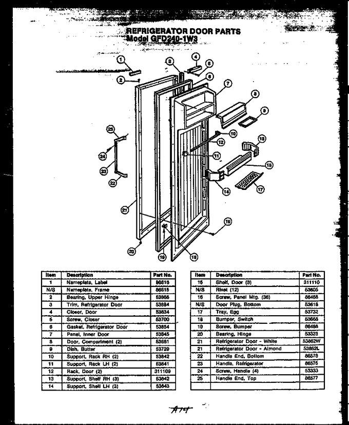 Diagram for GFD240-1W3 (BOM: GFD24001W 3)