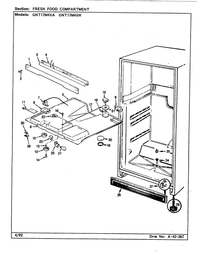 Diagram for GNT17M4XA (BOM: CF22A)