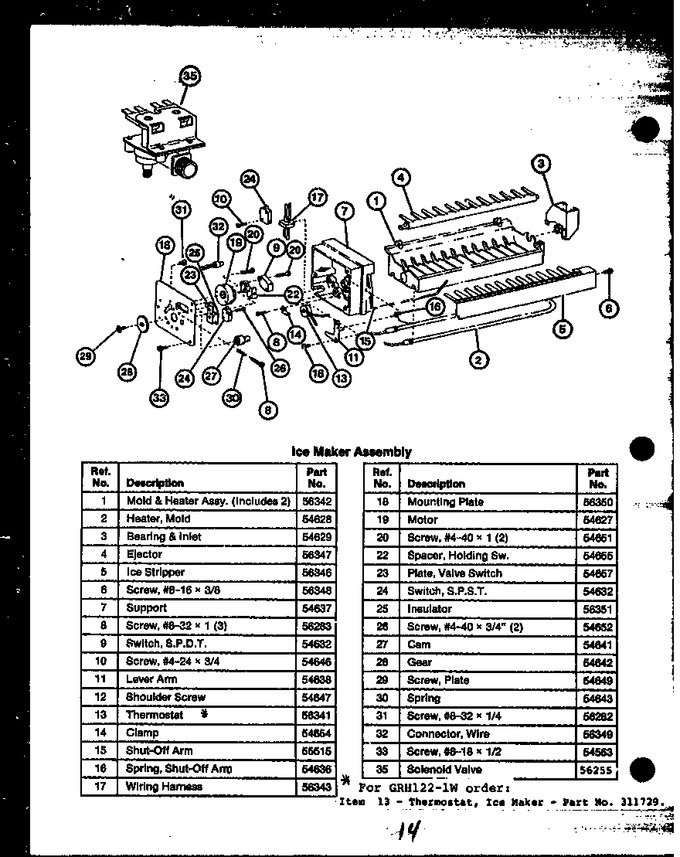 Diagram for GRH1221W