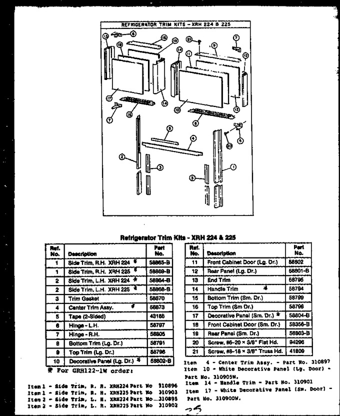 Diagram for GRH1221W