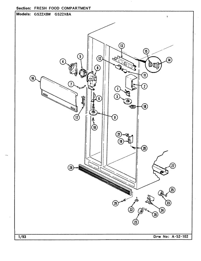 Diagram for GS22X8W (BOM: DR16A)