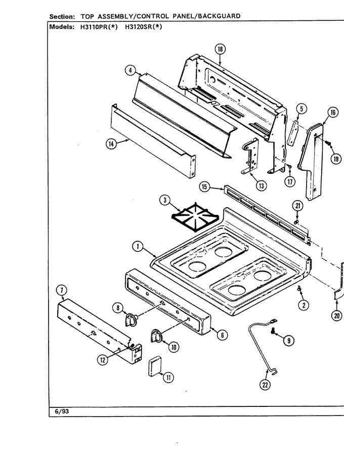 Diagram for H3110PRW