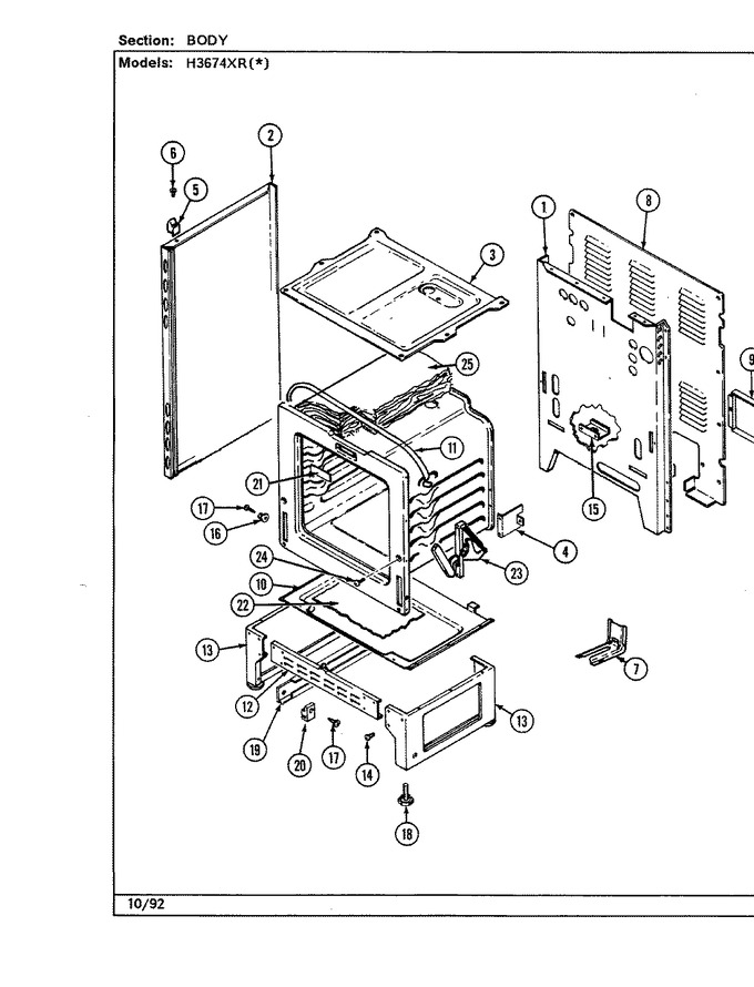 Diagram for H3674XRW