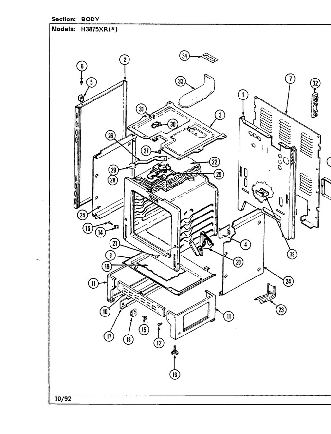 Diagram for H3875XRW