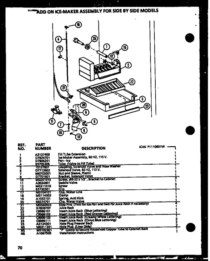 Diagram for SC25J (BOM: P1116202W)