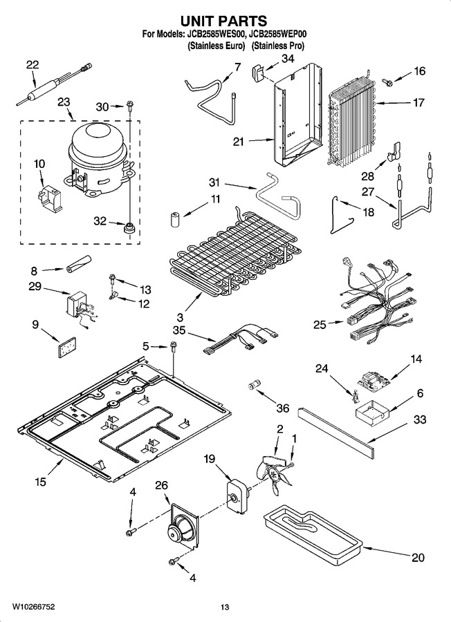 Diagram for JCB2585WEP00