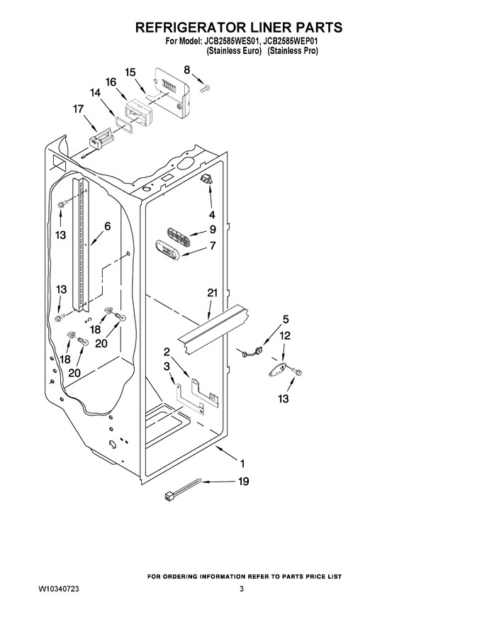 Diagram for JCB2585WES01