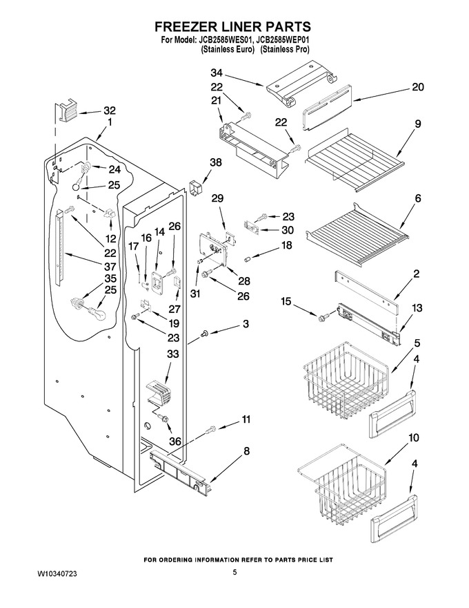 Diagram for JCB2585WES01