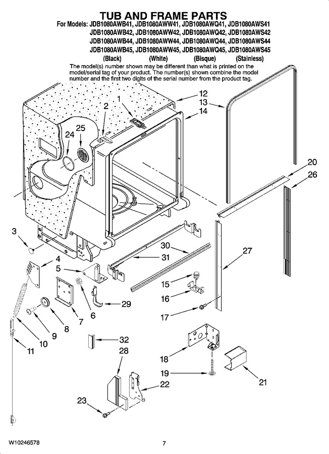 Diagram for JDB1080AWB44