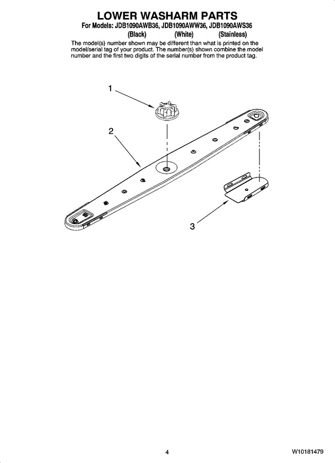 Diagram for JDB1090AWS36