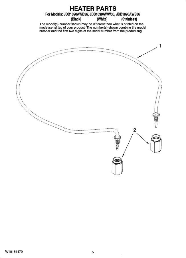 Diagram for JDB1090AWS36