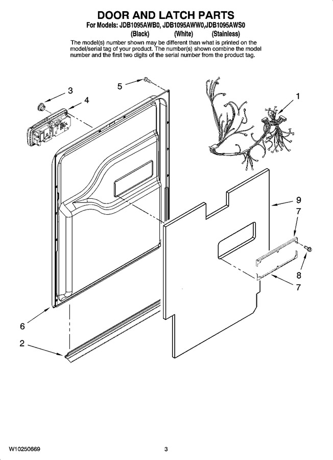 Diagram for JDB1095AWW0