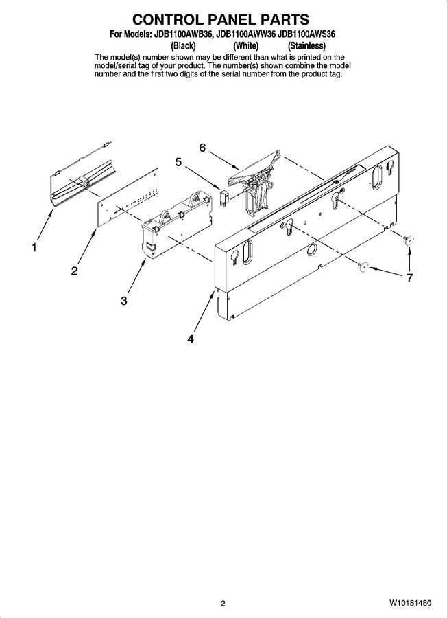 Diagram for JDB1100AWS36