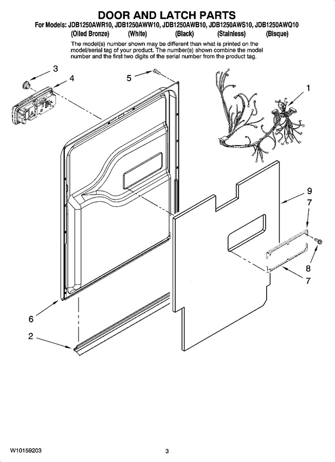 Diagram for JDB1250AWW10
