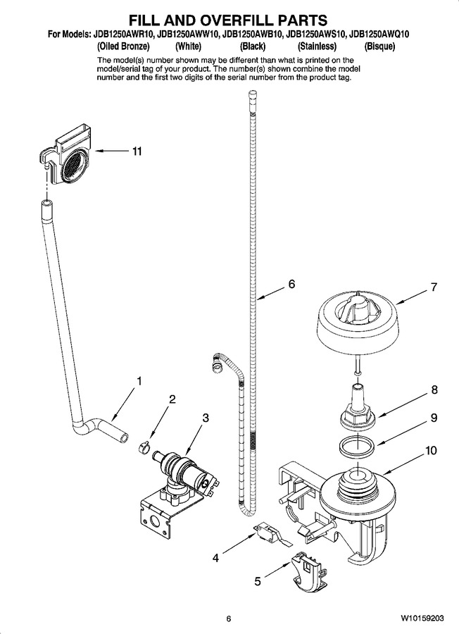 Diagram for JDB1250AWR10