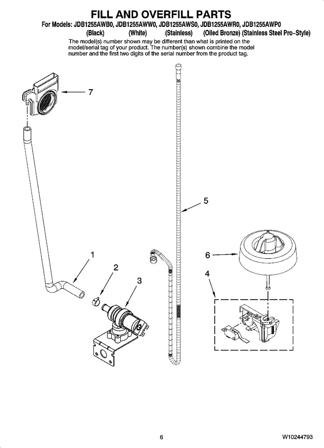 Diagram for JDB1255AWW0
