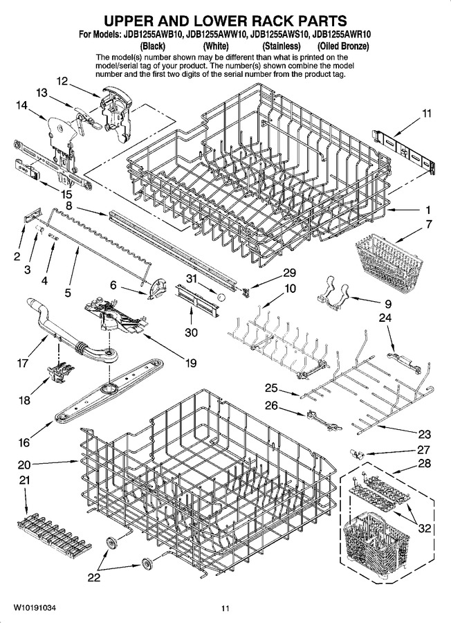 Diagram for JDB1255AWR10