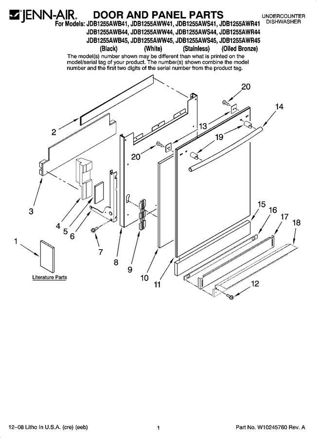 Diagram for JDB1255AWS44