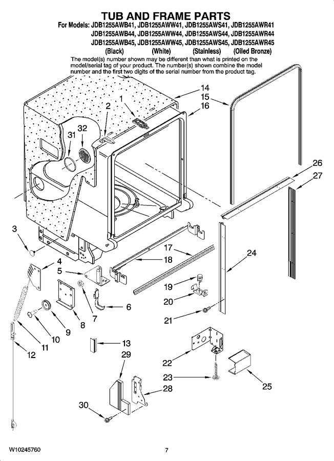 Diagram for JDB1255AWS41