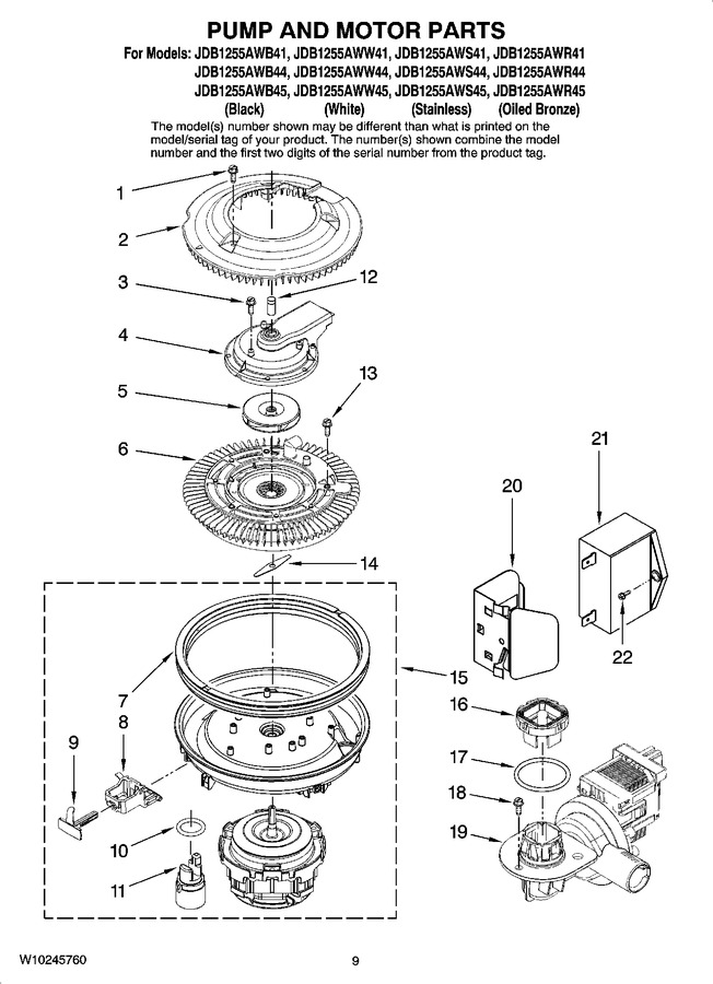 Diagram for JDB1255AWB44