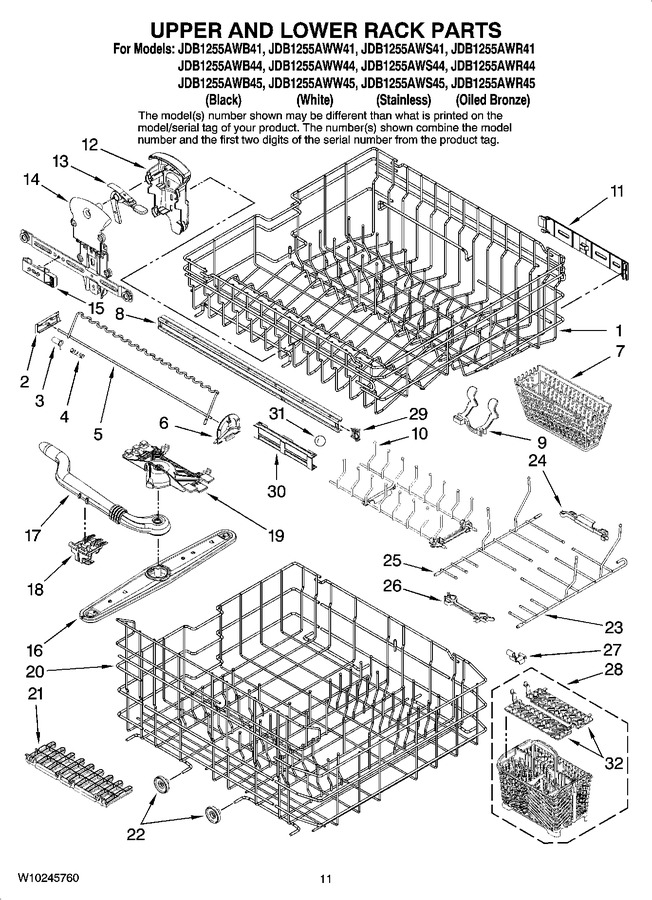 Diagram for JDB1255AWS44