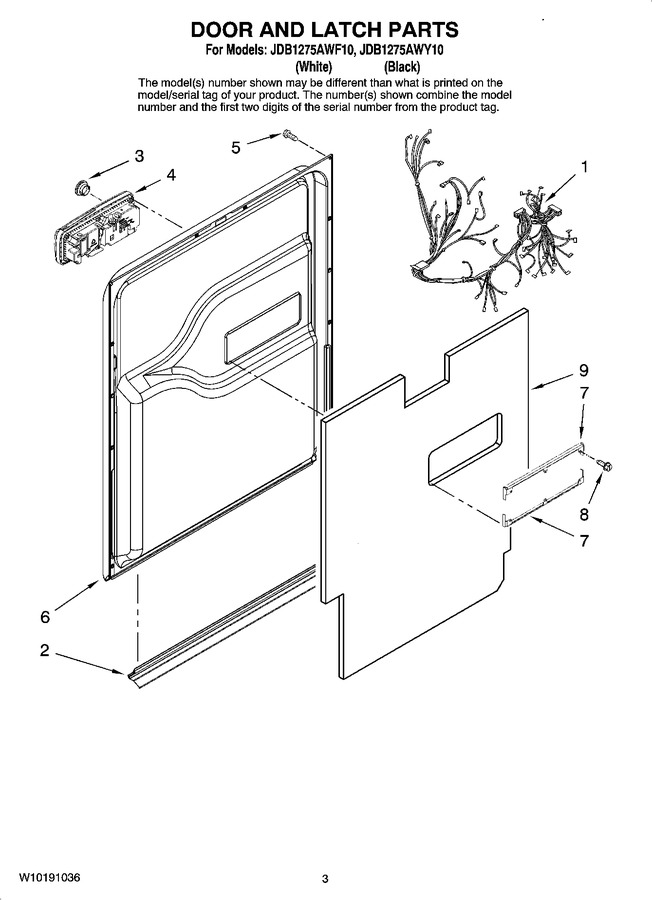 Diagram for JDB1275AWY10