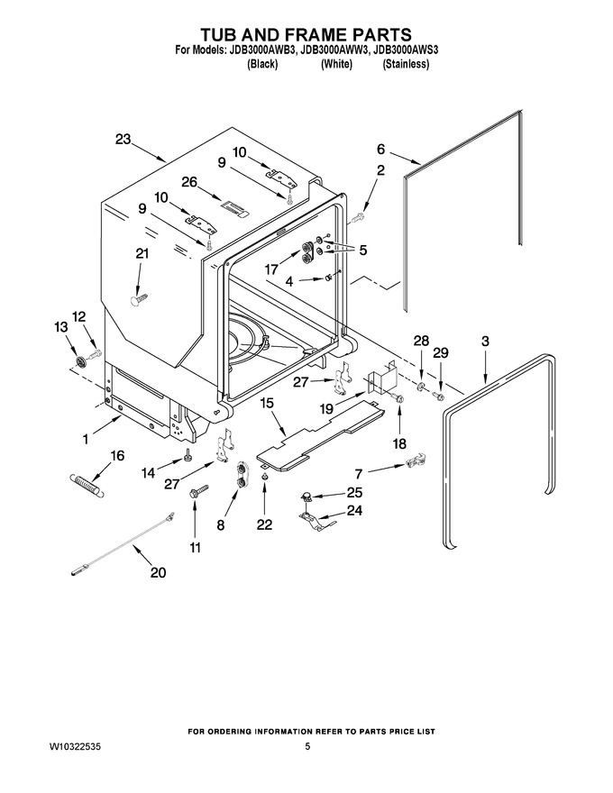 Diagram for JDB3000AWB3