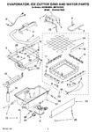 Diagram for 02 - Evaporator, Ice Cutter Grid And Water Parts