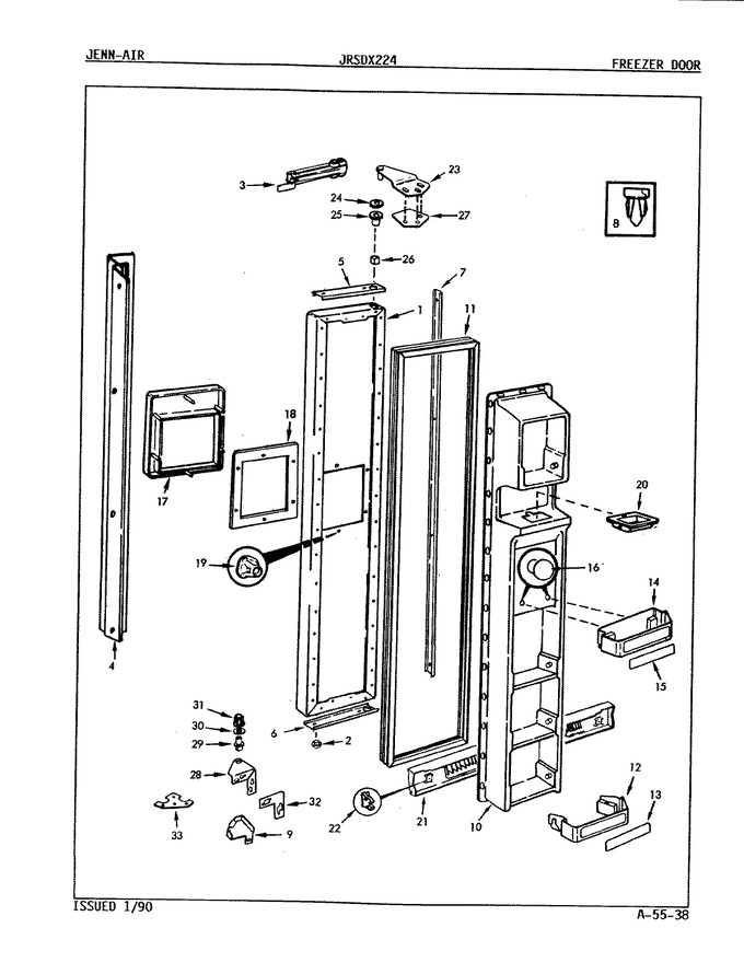 Diagram for JRSDX244 (BOM: 8N05A)