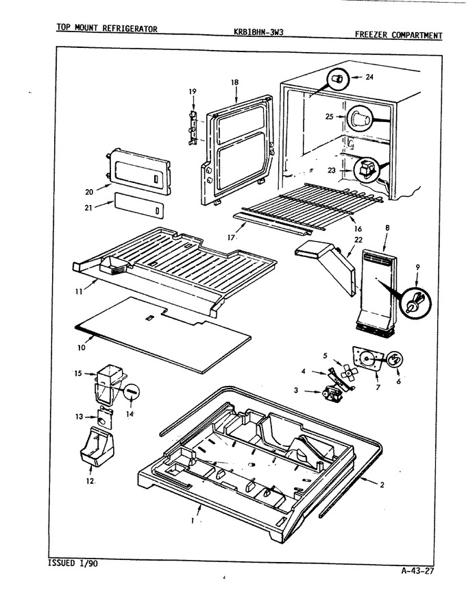 Diagram for KRB18HN3W3 (BOM: 9D35A)