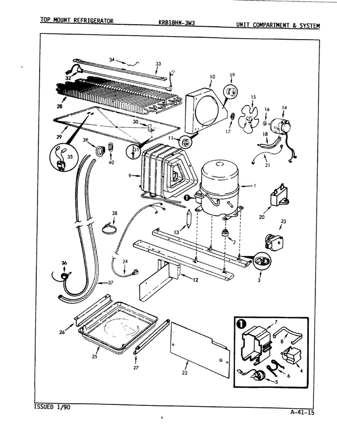 Diagram for KRB18HN3W3 (BOM: 9D35A)