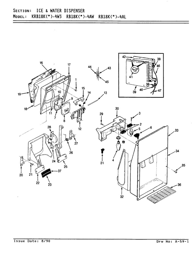 Diagram for RB18KA-4AW (BOM: AG42B)