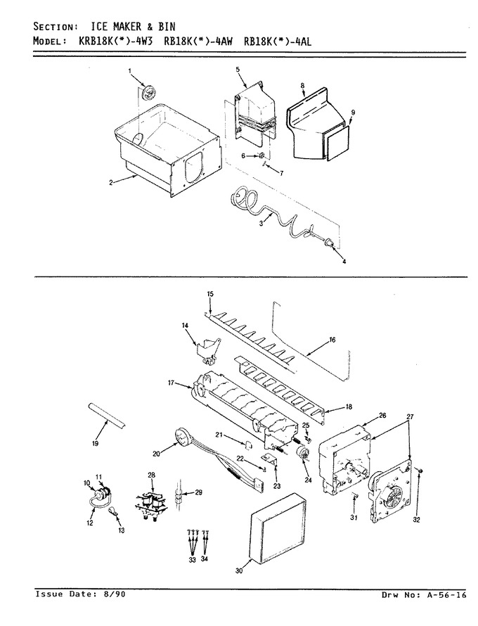 Diagram for RB18KN-4AL (BOM: AG44B)
