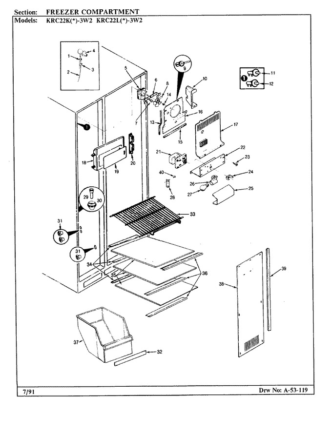 Diagram for KRC22KN3W2 (BOM: AP37A)