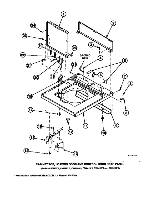 Diagram for LW8413W2 (BOM: PLW8413W2 A)