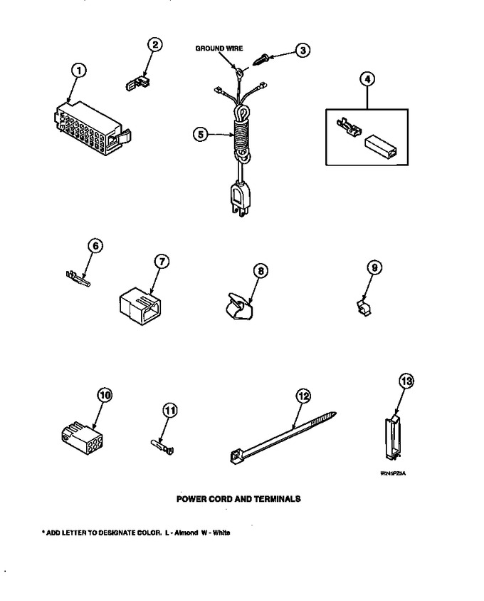 Diagram for LW8413W2 (BOM: PLW8413W2 A)