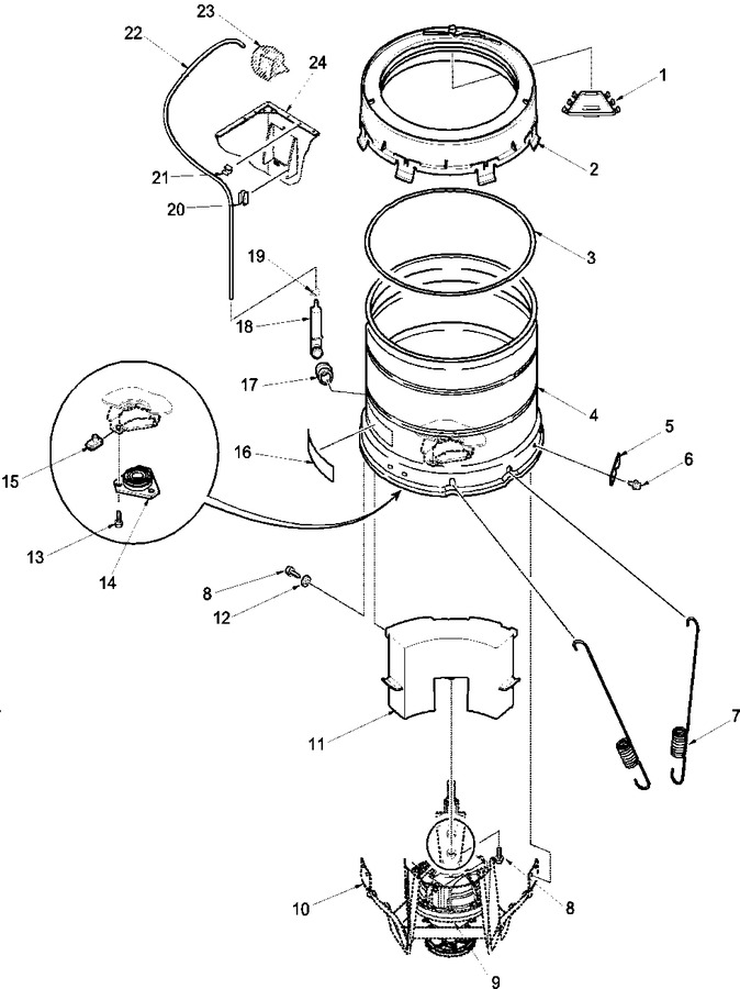 Diagram for LWA50AW (BOM: PLWA50AW)