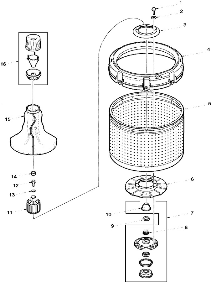 Diagram for LWC90AW (BOM: PLWC90AW)