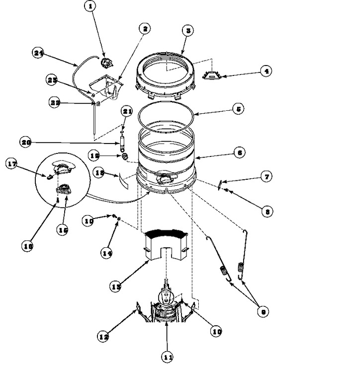 Diagram for LWS16AW (BOM: PLWS16AW)