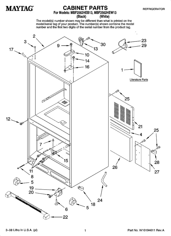 Diagram for MBF2562HEW13