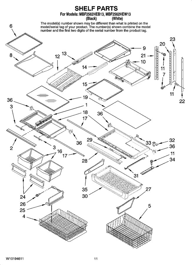 Diagram for MBF2562HEB13
