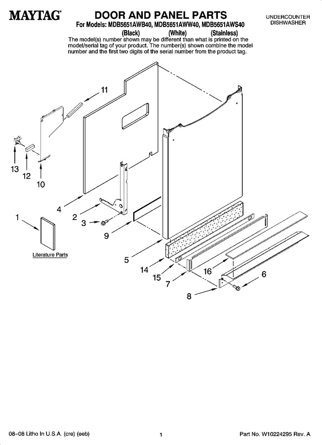 Diagram for MDB5651AWW40