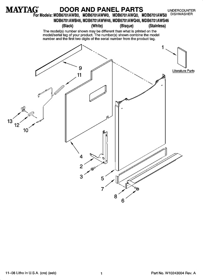 Diagram for MDB6701AWW0