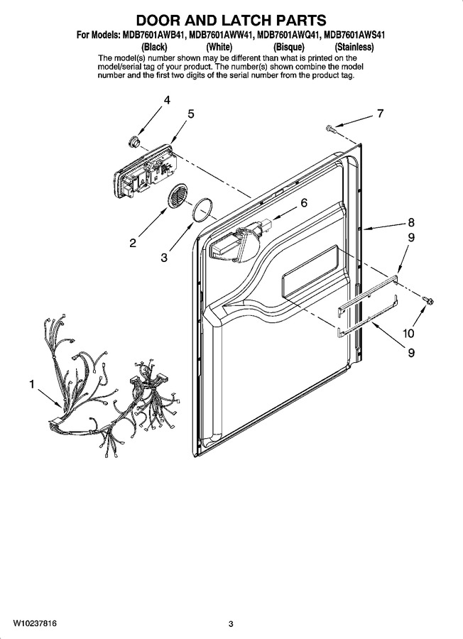 Diagram for MDB7601AWW41