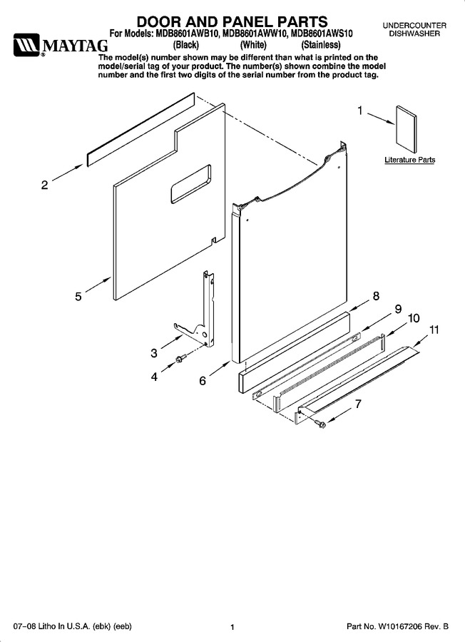 Diagram for MDB8601AWB10