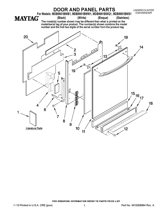 Diagram for MDB8951BWW1